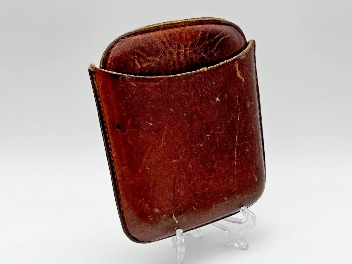 Vintage Cigarette Case Sharapov Brown Leather | Pocket Box Pouch Soviet Tobacciana USSR
