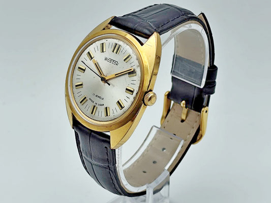 Vintage WOSTOK 2409 AU 10 Gilt Soviet Mechanical Wristwatch | Vostok USSR Watch