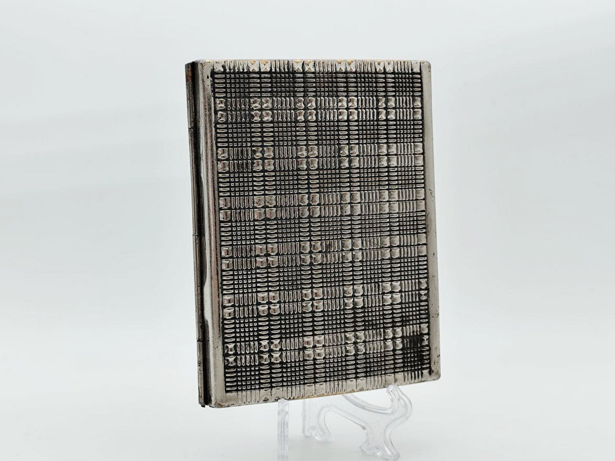 Vintage Art Deco Checkered Cigarette Case | Odessa Sanitas Artel Pocket Box Soviet Tobacciana USSR