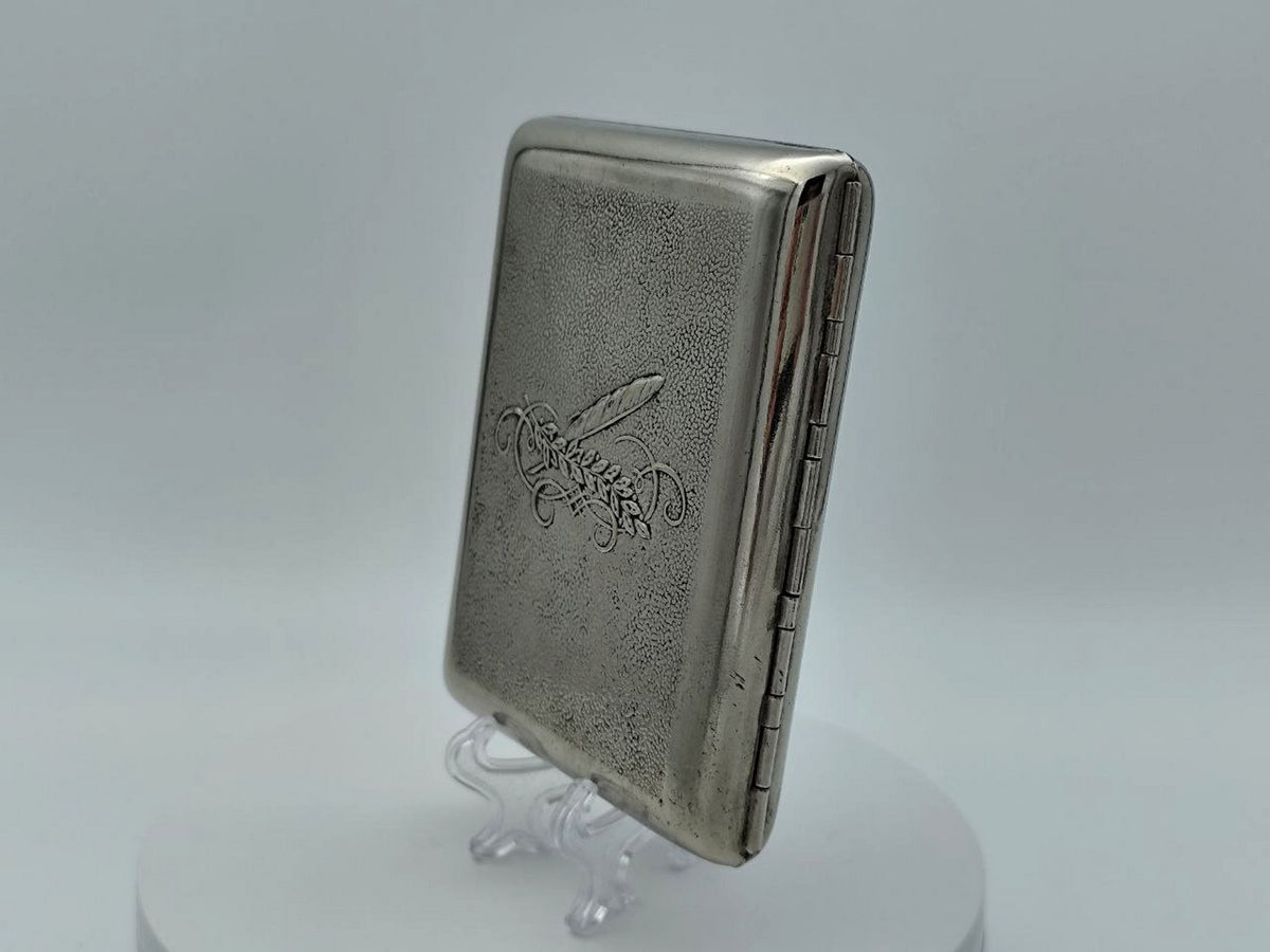 Vintage Nikolai Gogol Cigarette Case | 100th Anniversary Centenary Relief Pocket Box Soviet Tobacciana USSR