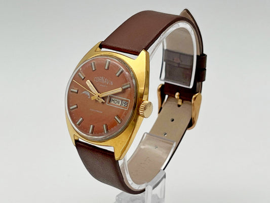 Vintage Cornavin 2628 Dolphin AU 10 Soviet Mechanical Watch Raketa | Wristwatch USSR Watch