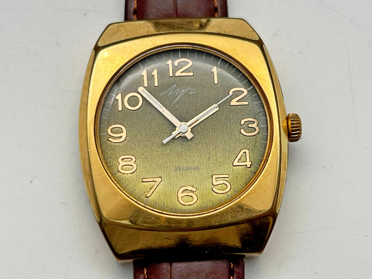 Vintage LUCH 2209 AU10 Soviet Mechanical Watch | Gilding  Wristwatch USSR Watch