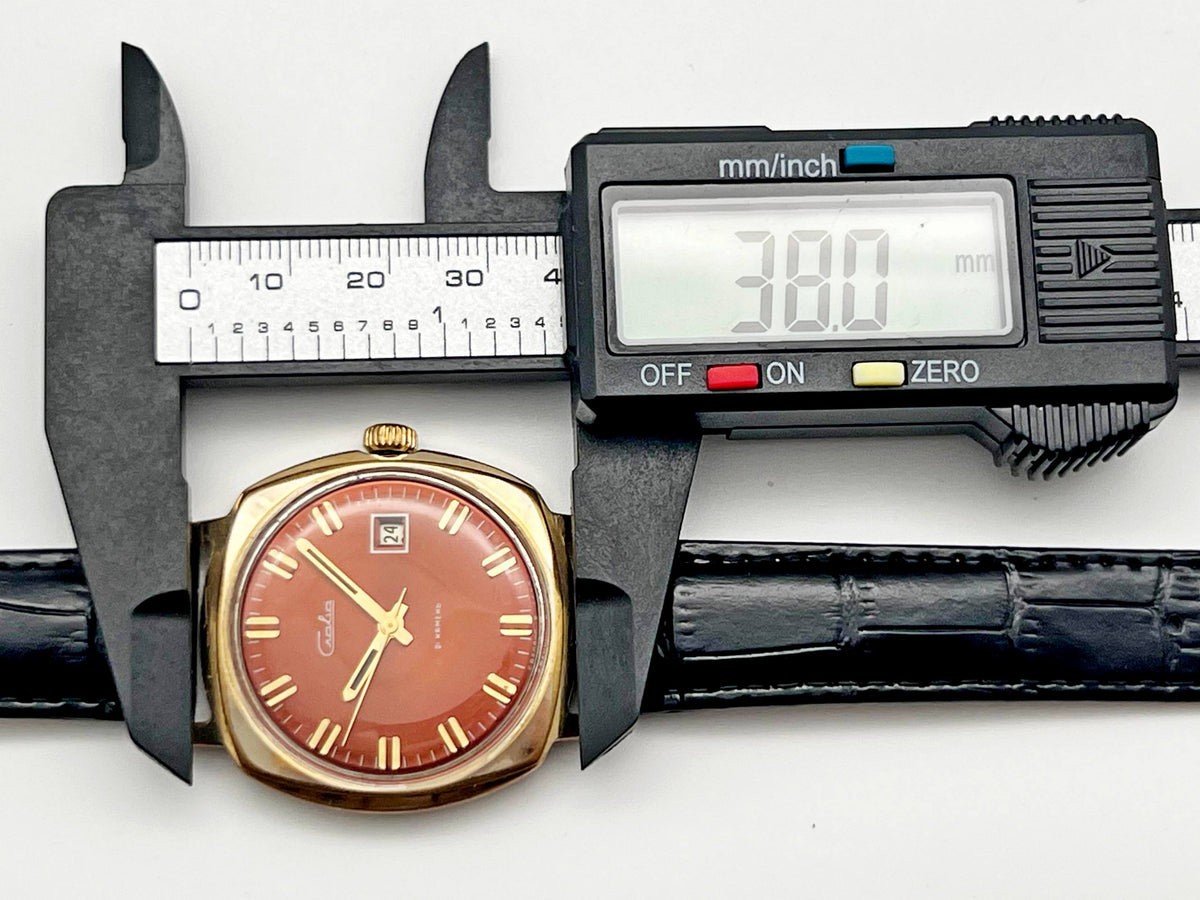 Vintage SLAVA 2414 AU Soviet Mechanical Watch | Gilding  Wristwatch USSR Watch