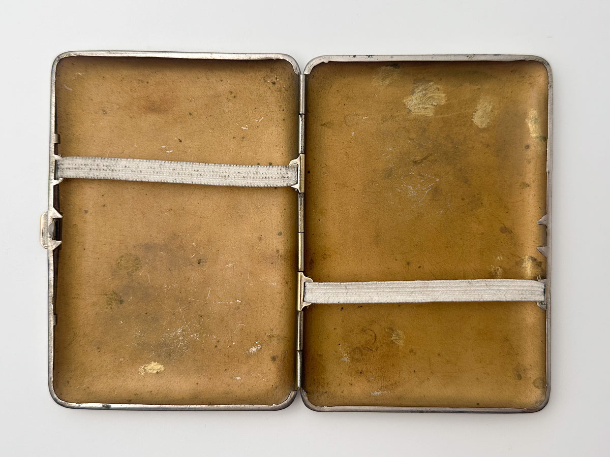 Vintage "30 Years Guarding the USSR" Soviet Cigarette Case | 1948 Anniversary Soldier Kremlin Metal Tobacciana