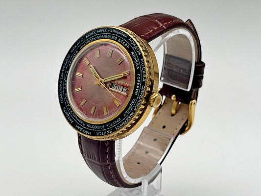 Vintage Raketa 2628 Cities of World AU 10 Soviet Mechanical Watch | USSR Watch