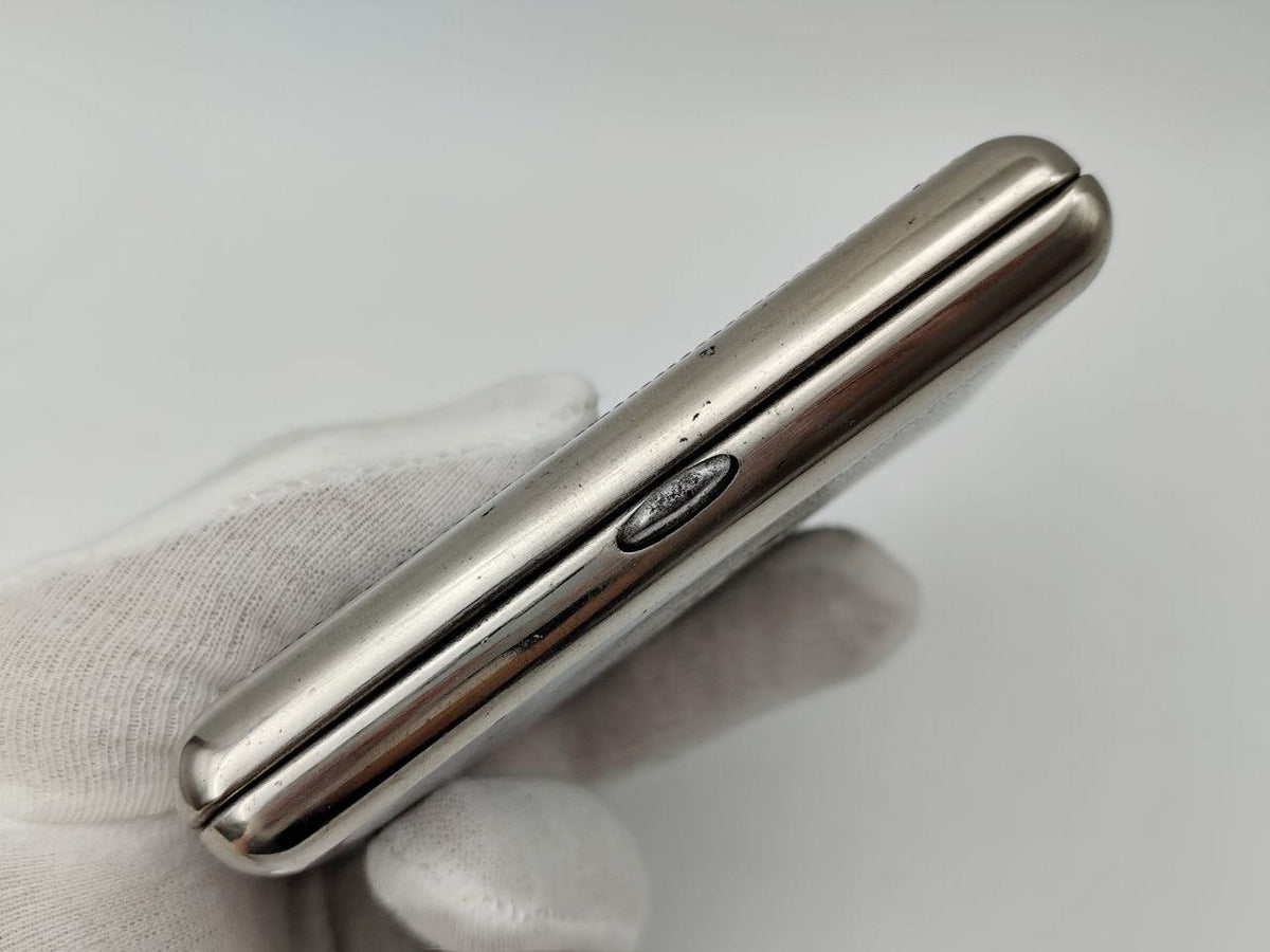 Vintage Cigarette Case Gorky City Volga View | Metal Pocket Box Soviet Tobacciana USSR