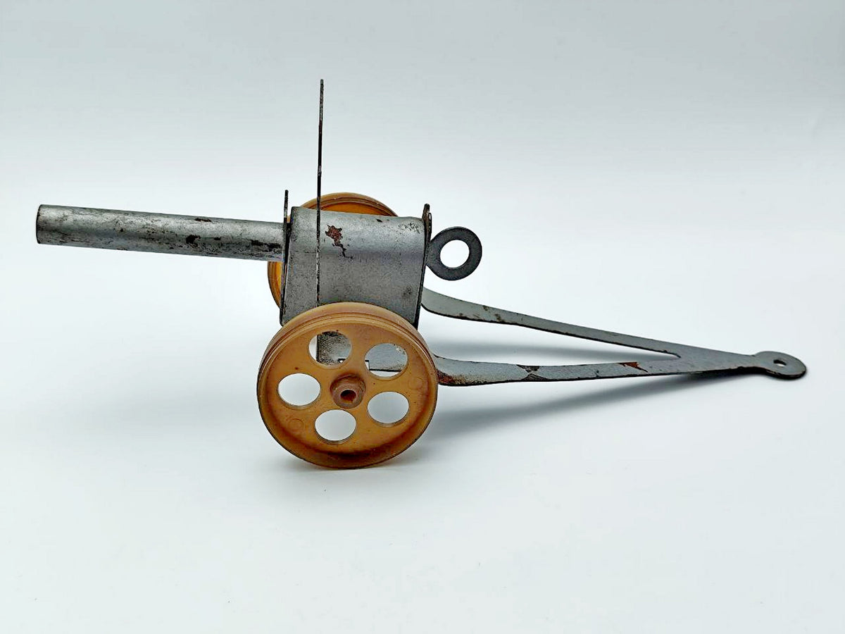 Vintage Soviet Artillery Cannon Toy | USSR Metal Field Gun Military Collectible