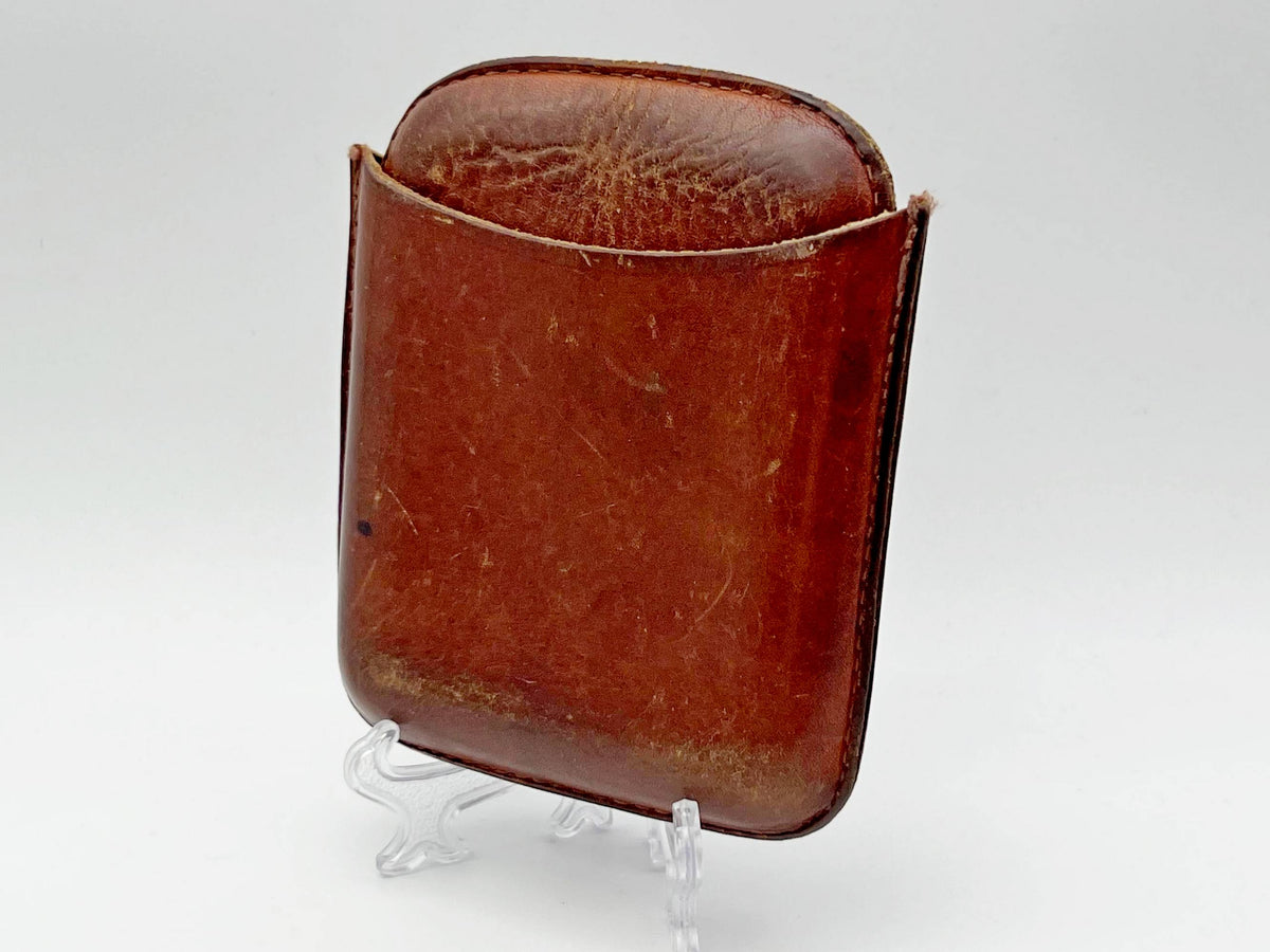 Vintage Cigarette Case Sharapov Brown Leather | Pocket Box Pouch Soviet Tobacciana USSR