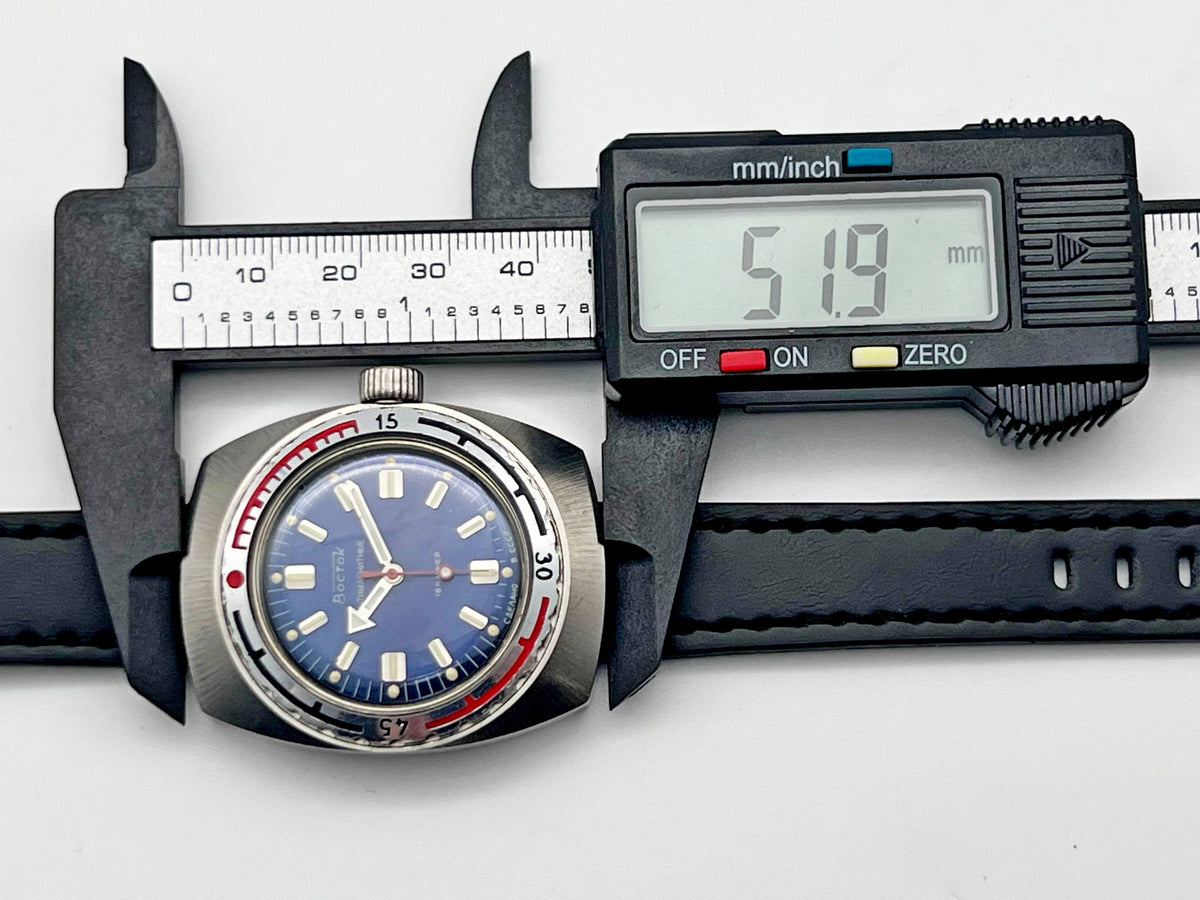 Vintage VOSTOK WOSTOK Amphibian Barrel 2209 Antimagnetic Soviet Mechanical Watch | USSR Diver Blue Dial 18 Jewels 200m Men's Wristwatch