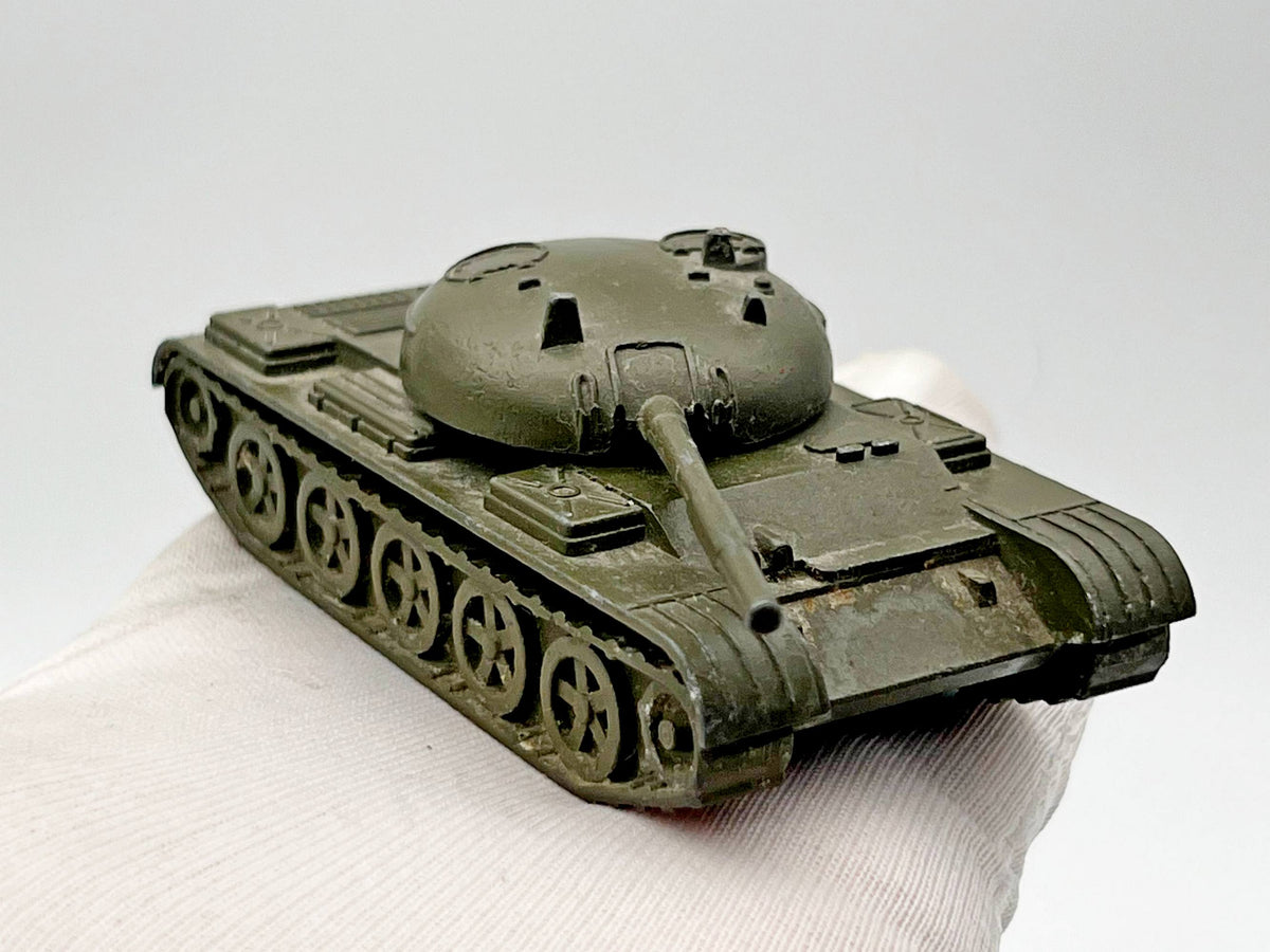 Vintage Soviet Diecast Metal T-54 / T-55 Medium Tank Toy Model USSR 1:72 | Tula Cartridge Works TPZ