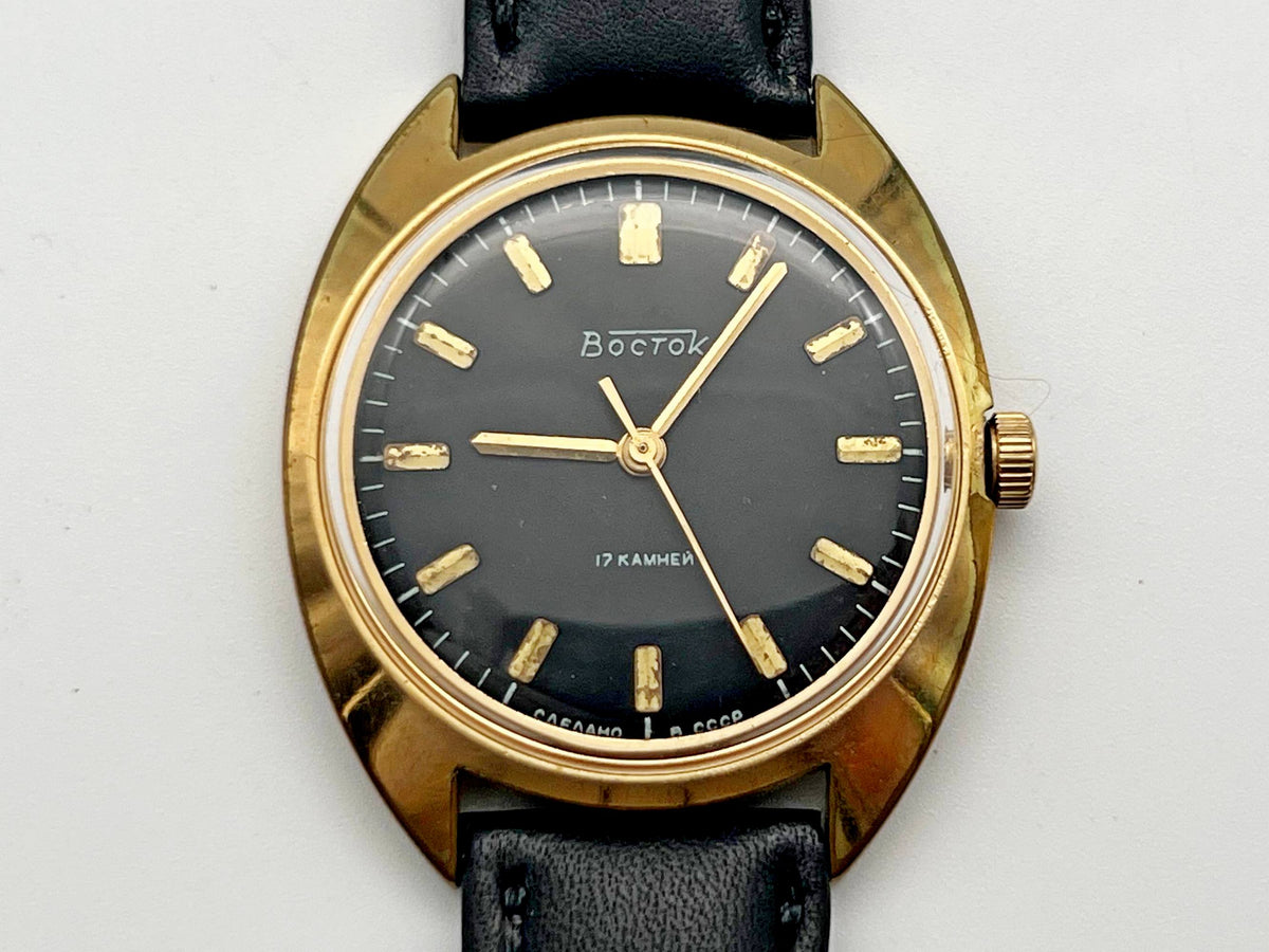 Vintage WOSTOK 2409 AU 10 Gilt Soviet Mechanical Wristwatch | Vostok USSR Watch