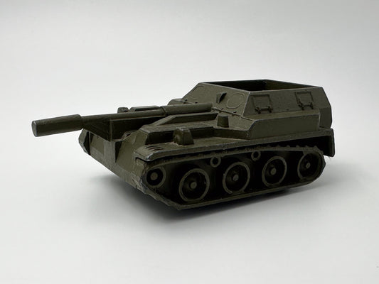 Vintage Soviet SPG Tank Destroyer Toy | USSR Diecast Military Collectible