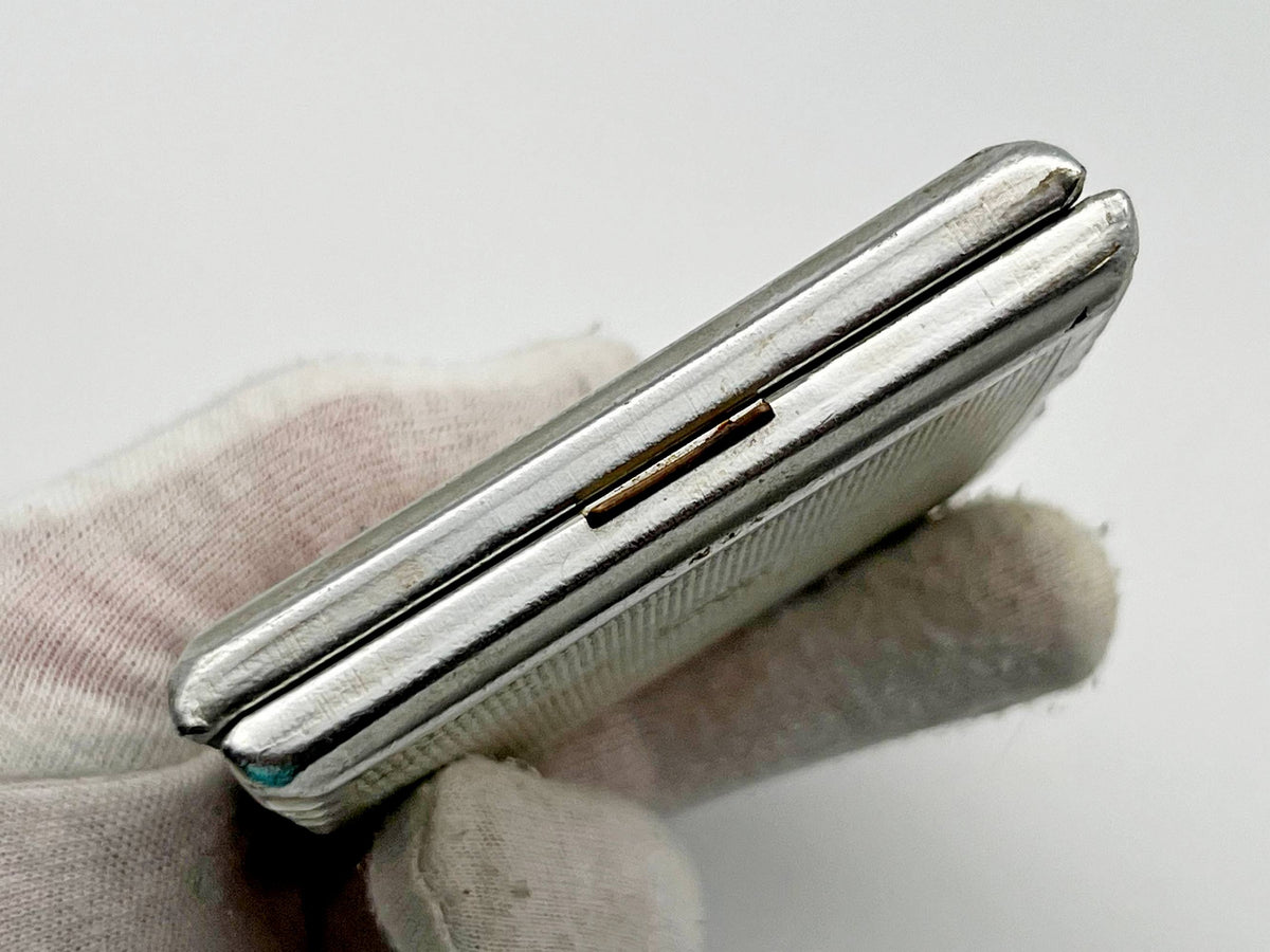 Cigarette Case Golden Ring Vintage Soviet | Map Tourist Route Enamel Aluminum Tobacciana USSR