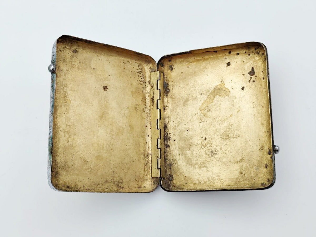 Vintage Soviet Cigarette Case In Memory of a Beloved Friend | Gorky 1946 Engraved Tobacciana USSR