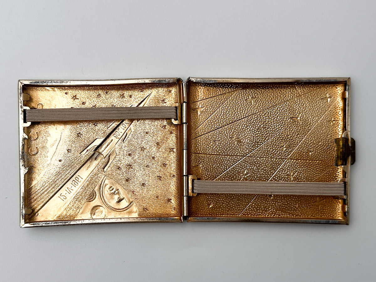 Cigarette Case Yuri Gagarin Vostok Space Vintage Soviet | First Manned Flight 1961 Tobacciana USSR