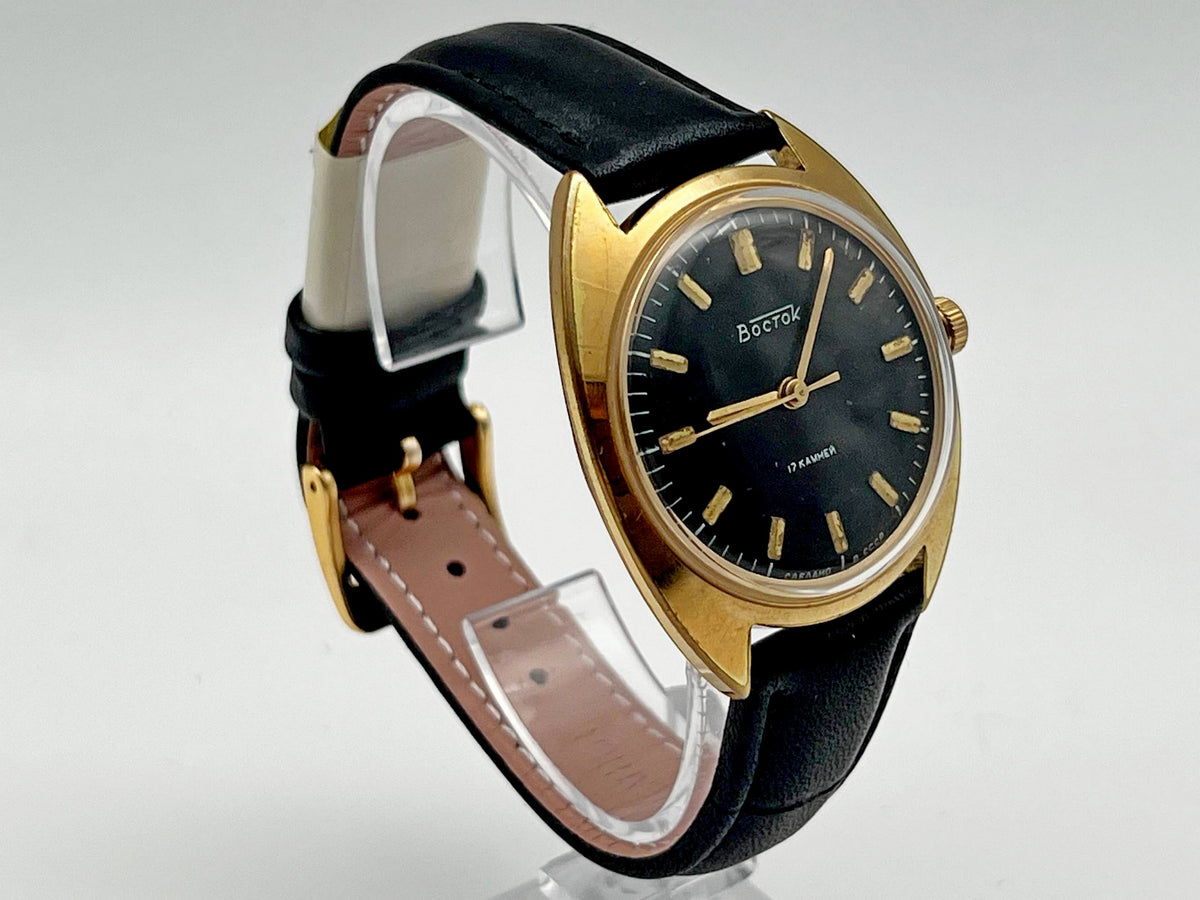 Vintage WOSTOK 2409 AU 10 Gilt Soviet Mechanical Wristwatch | Vostok USSR Watch