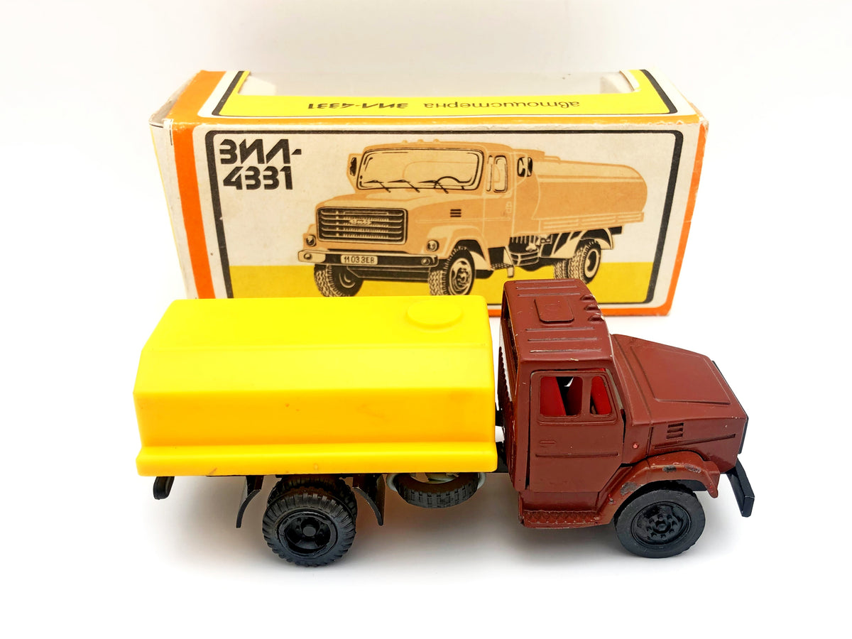 Vintage ZiL-4331 Water Tanker Truck Toy | USSR Diecast Metal and Plastic Collectible