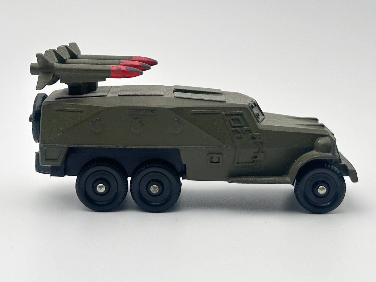 Vintage Soviet Rocket Launcher Armored Car | USSR Diecast Military Missile Toy