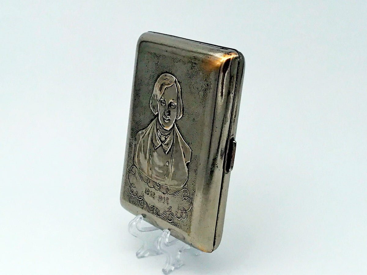 Cigarette Case Nikolai Gogol Vintage Soviet | Writer Centenary 1852-1952 Tobacciana USSR