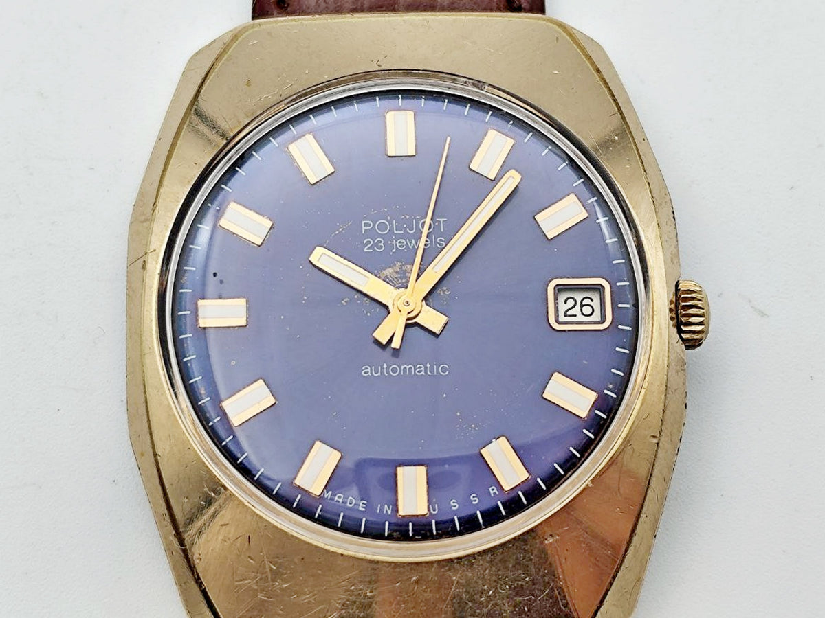 Vintage POLJOT 2616 Automatic AU10 Soviet Mechanical Watch | Gilding  Wristwatch USSR Watch