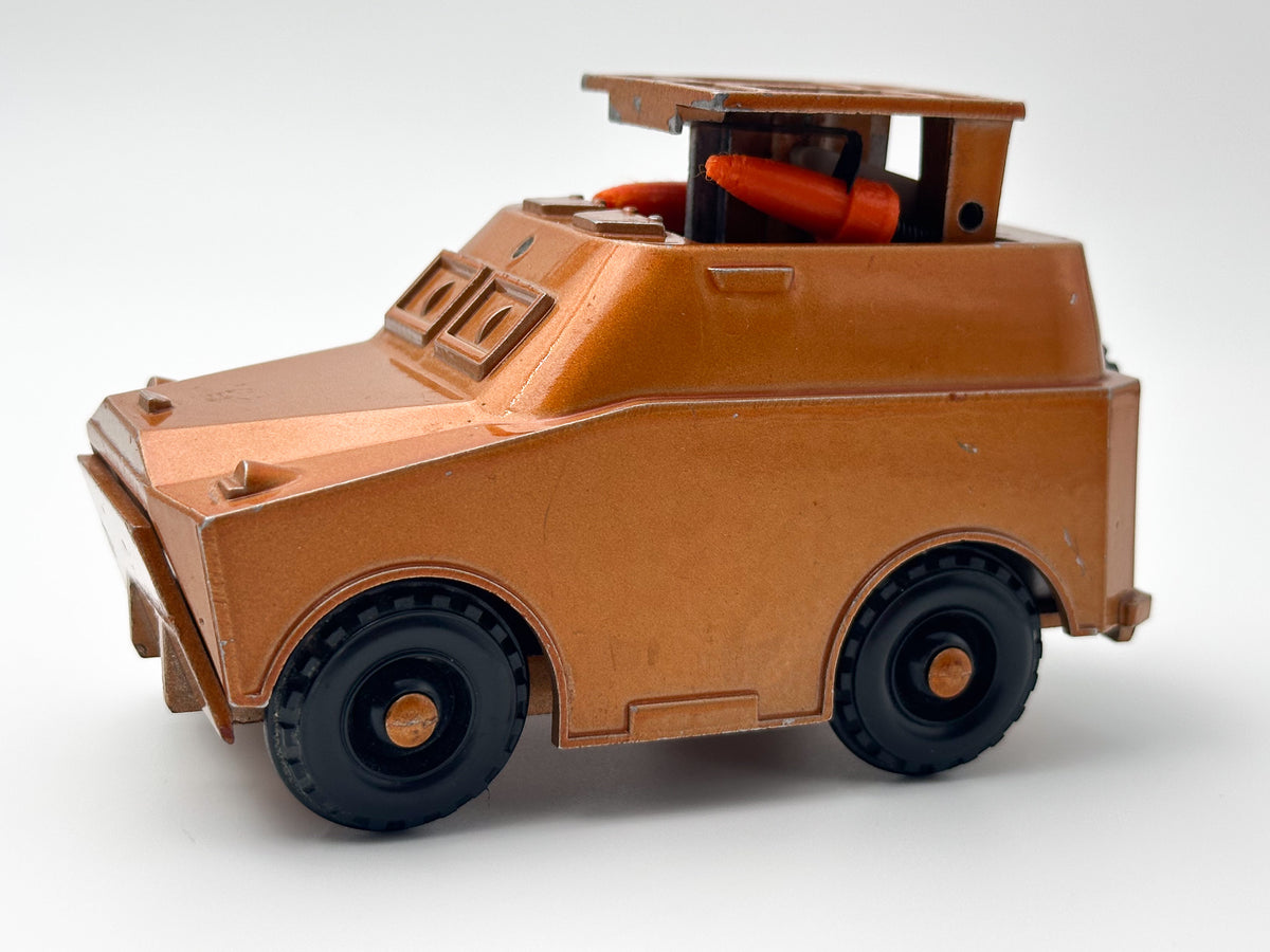 Rare Vintage Soviet Rocket Launcher Armored Car | USSR Diecast Military Toy with 2 Firing Missiles