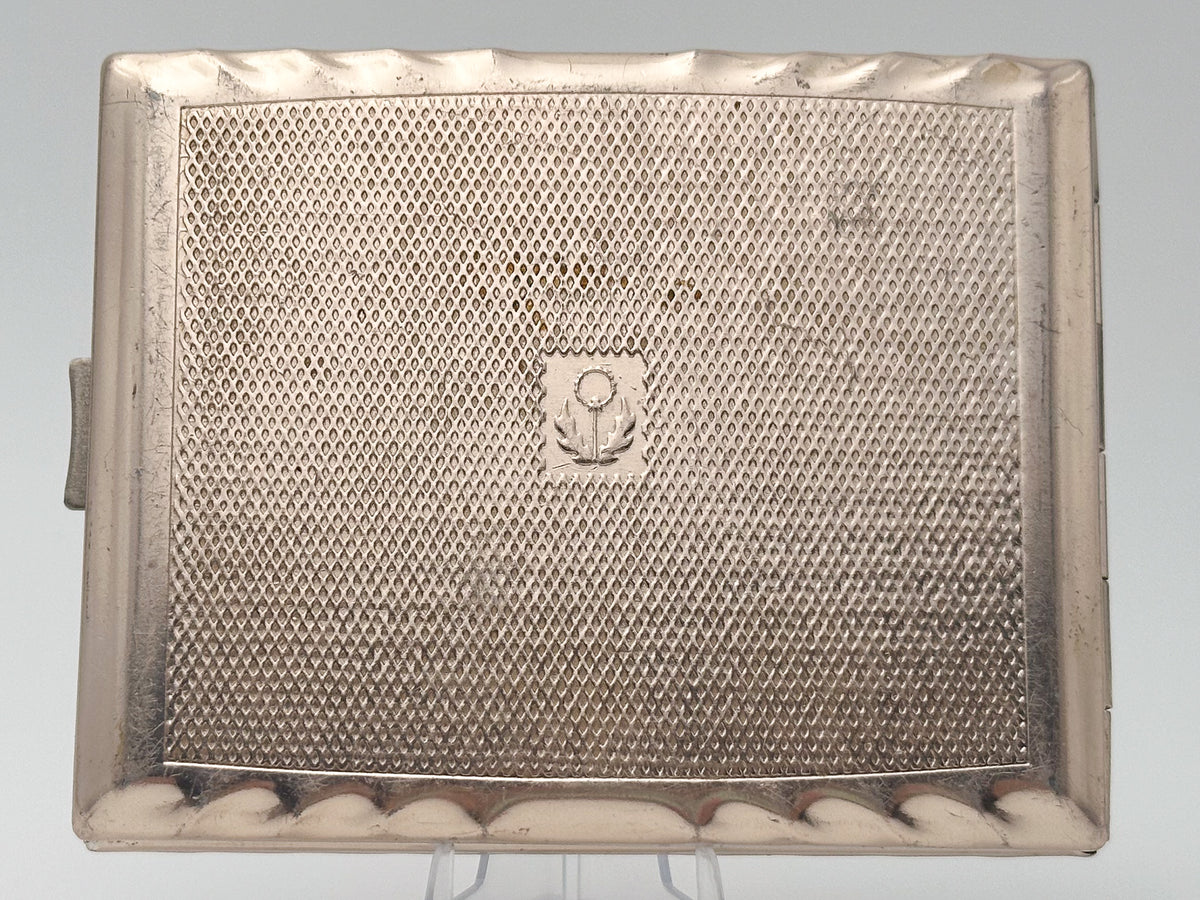 Vintage "Golden Ring of Russia" Soviet Cigarette Case | Novosibirsk Semiconductor Factory Dandelion Logo USSR Map Tobacciana