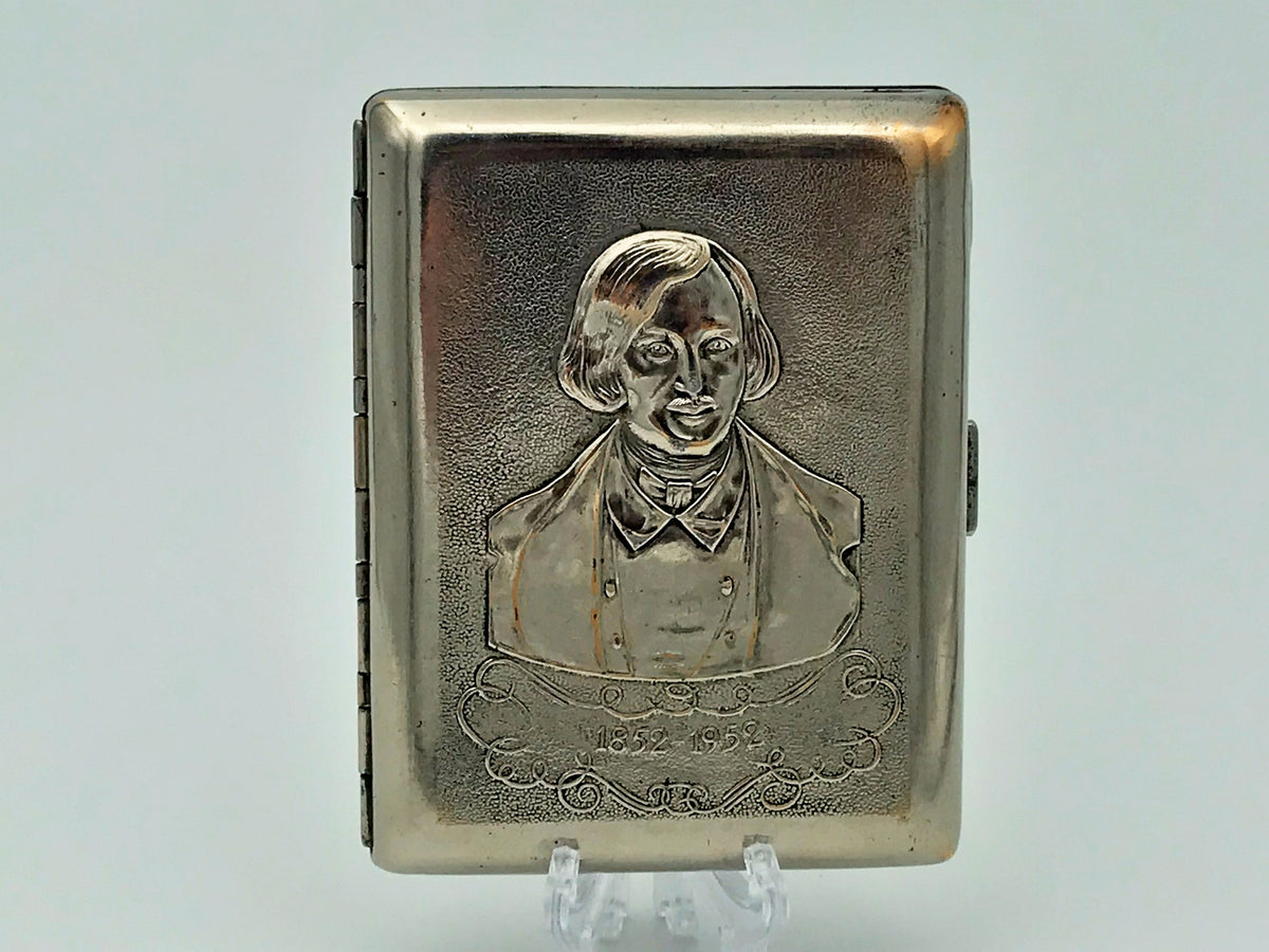 Cigarette Case Nikolai Gogol Vintage Soviet | Writer Centenary 1852-1952 Tobacciana USSR