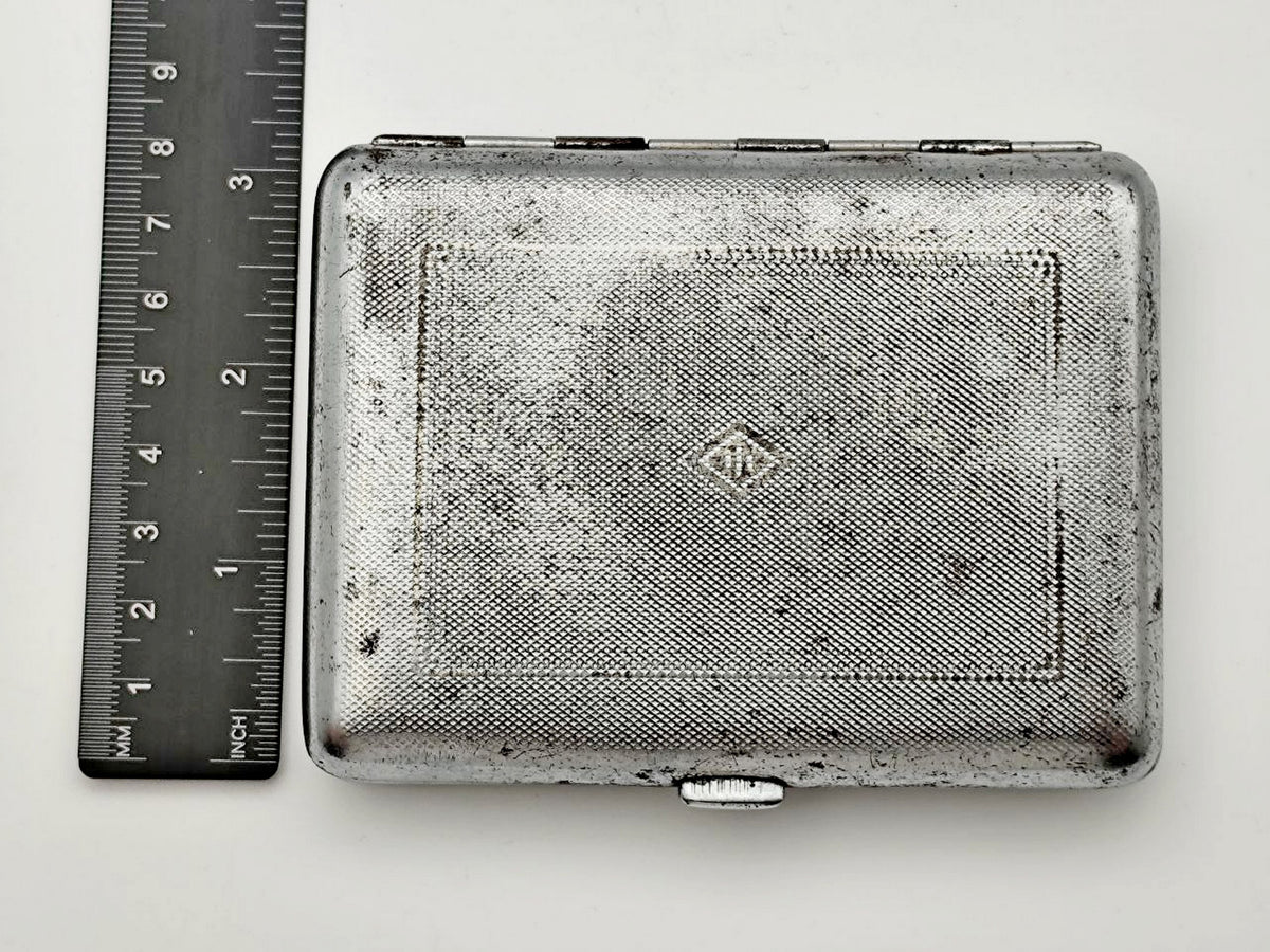 Vintage Chess Knight Cigarette Case | Art Deco Board Pattern Pocket Box Soviet Tobacciana USSR
