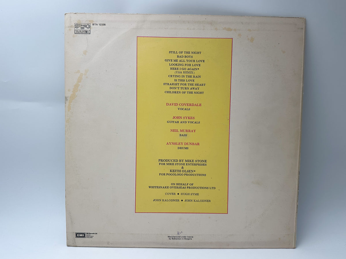 Whitesnake - 1987 (LP, Vinyl, 1989) Balkanton Pressing Bulgaria
