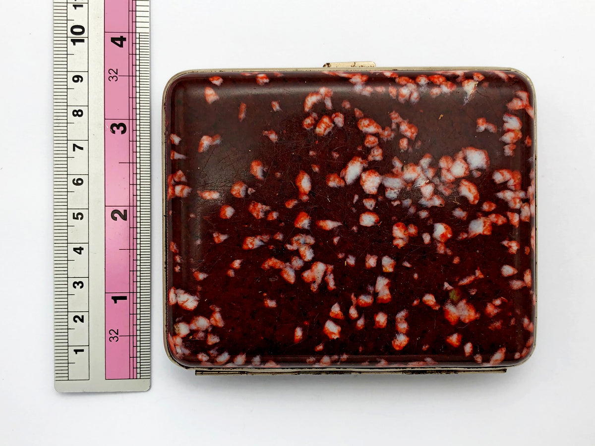Cigarette Case Cherry Bakelite Marbled Vintage Soviet | Kyiv Artel 30 Years October Tobacciana USSR