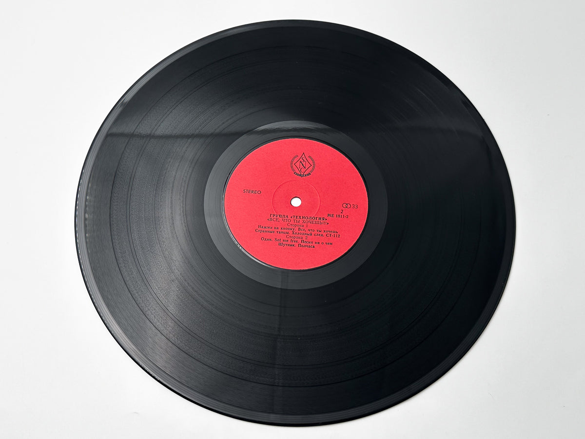 Tekhnologiya – Vse Chto Ty Khochesh Vinyl Record LP Gala Records 1992