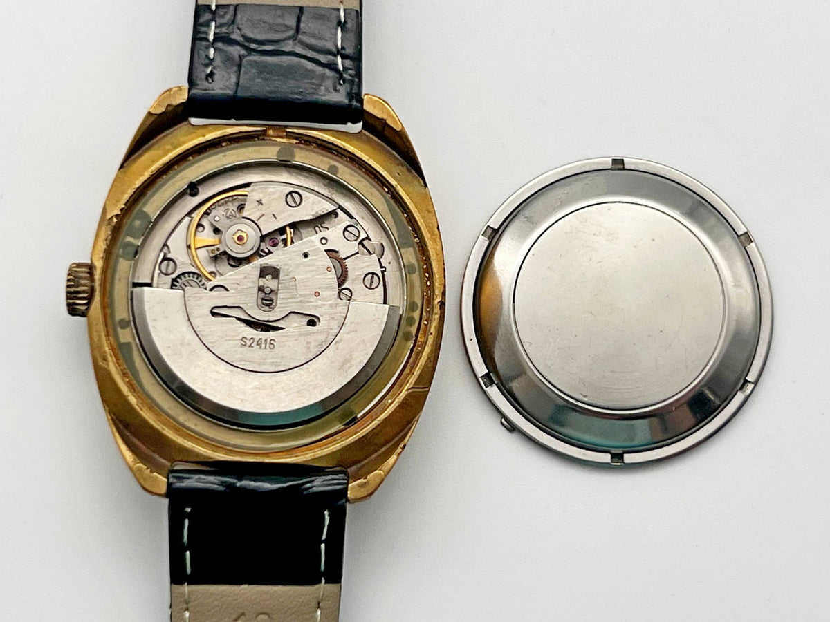 Vintage SLAVA 2427 AU 10 Self-Winding Soviet Mechanical Watch | Gilding  Wristwatch USSR Watch