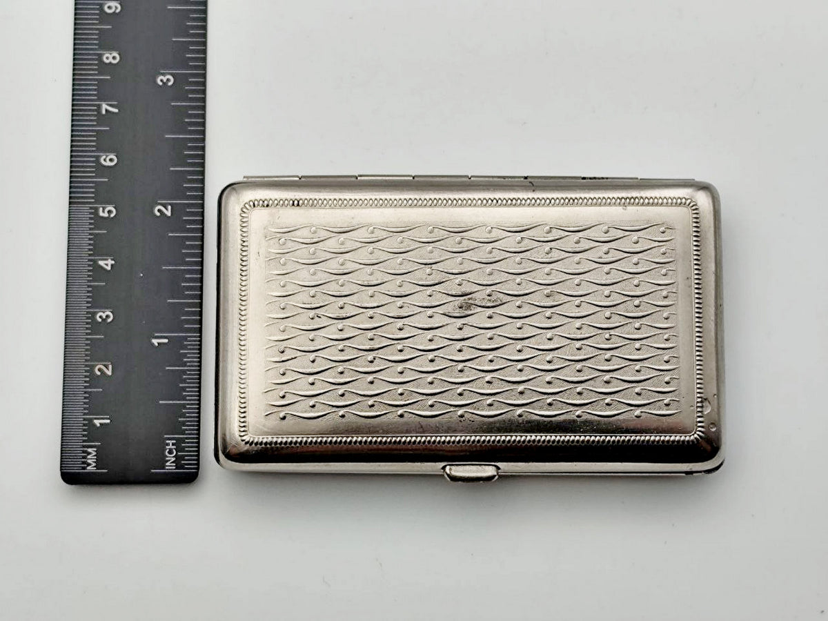 Vintage Leningrad Rostral Columns Mini Cigarette Case | Lenemalier Pocket Box Soviet Tobacciana USSR