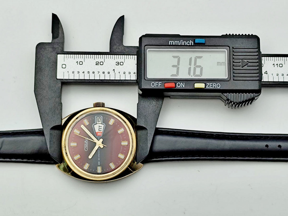 Vintage SLAVA 2428 AU Soviet Mechanical Watch | Gilding  Wristwatch USSR Watch