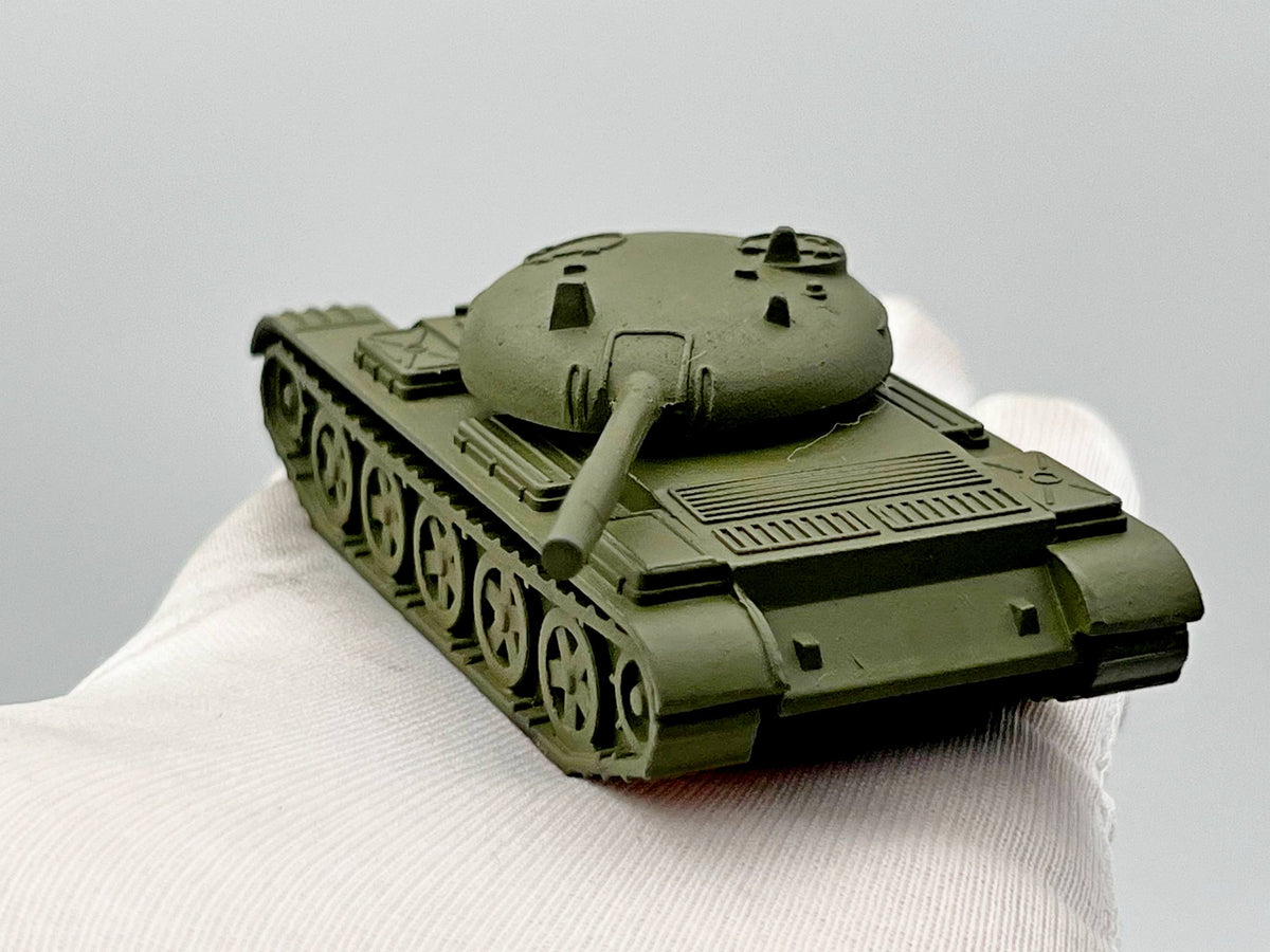 Vintage Soviet Diecast Metal T-54 / T-55 Medium Tank Toy Model USSR 1:72 | Tula Cartridge Works TPZ