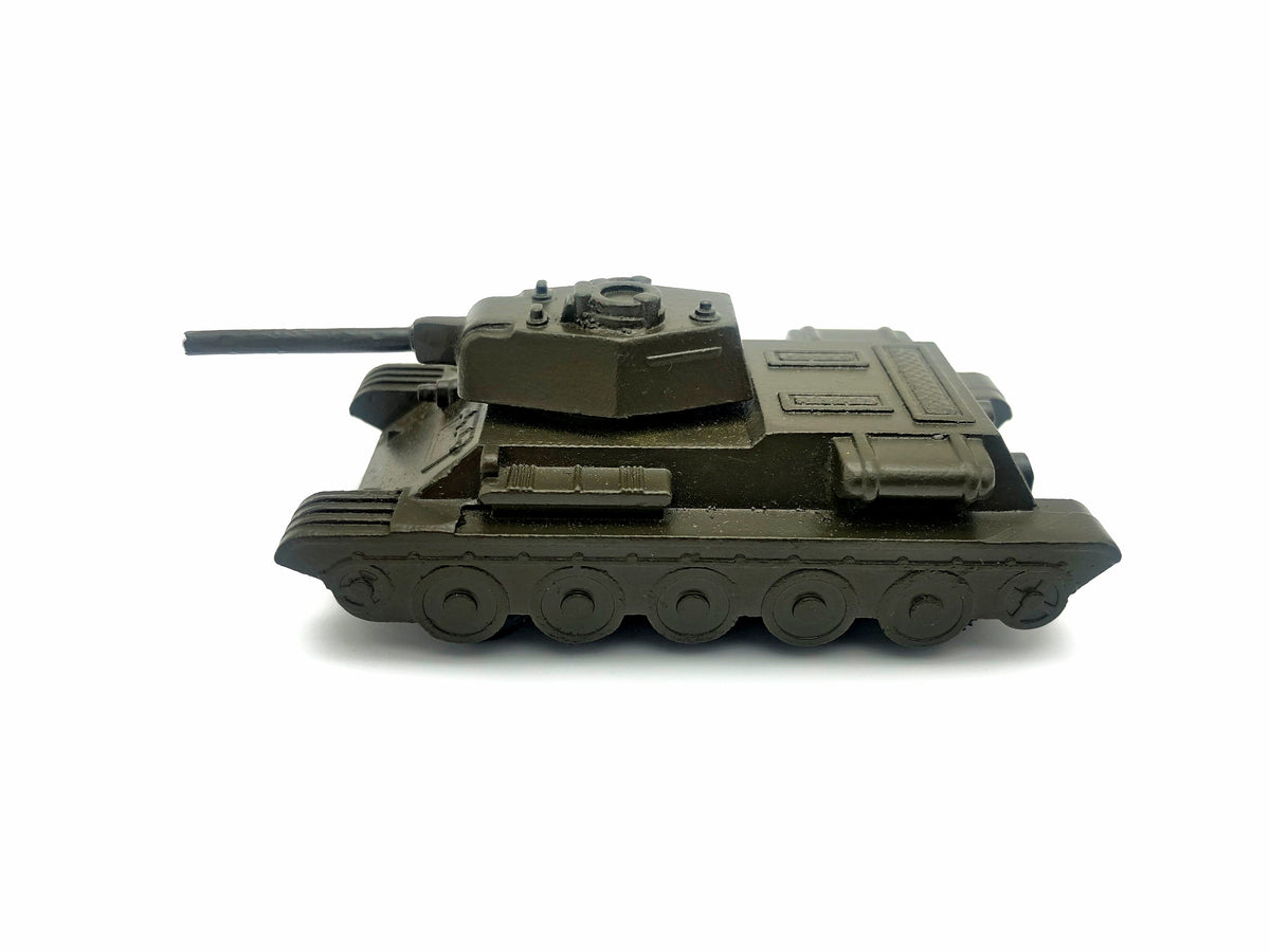 Vintage Soviet Diecast Metal T-34 Medium Tank Toy Model USSR 1:72 | Tula Cartridge Works TPZ