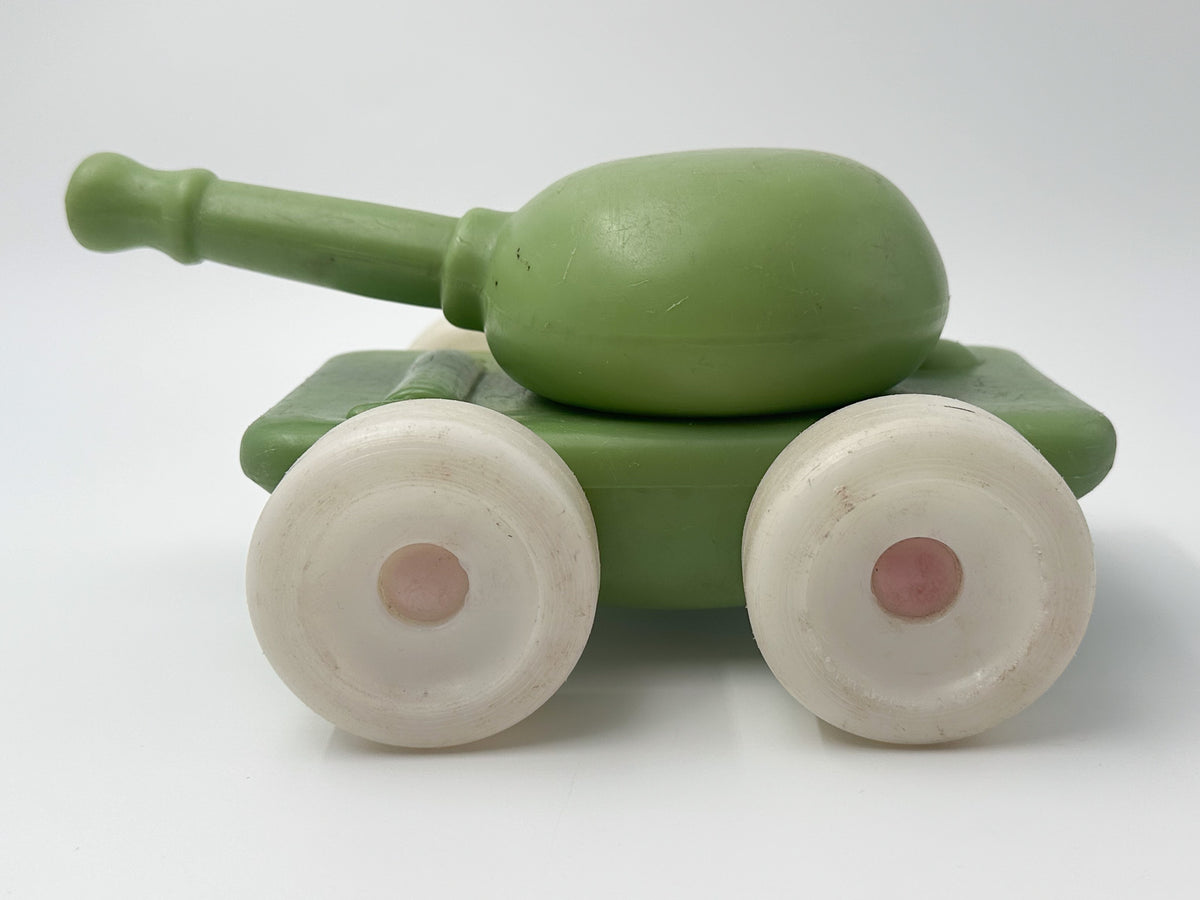 Vintage Soviet Plastic Toy Tank | USSR Retro Wheeled Military Collectible