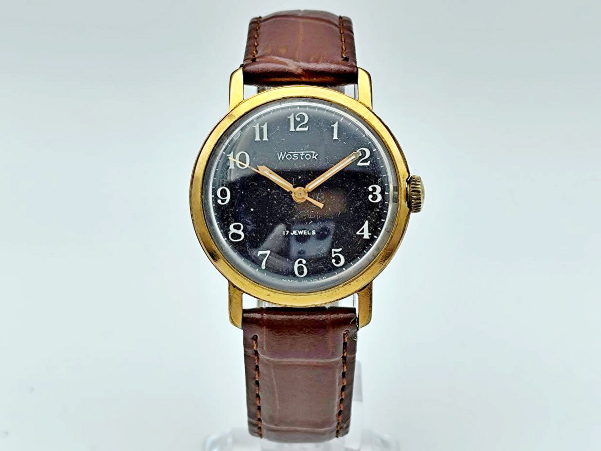 Vintage WOSTOK 2409 AU 20 Gilt Soviet Mechanical Wristwatch | Vostok USSR Watch