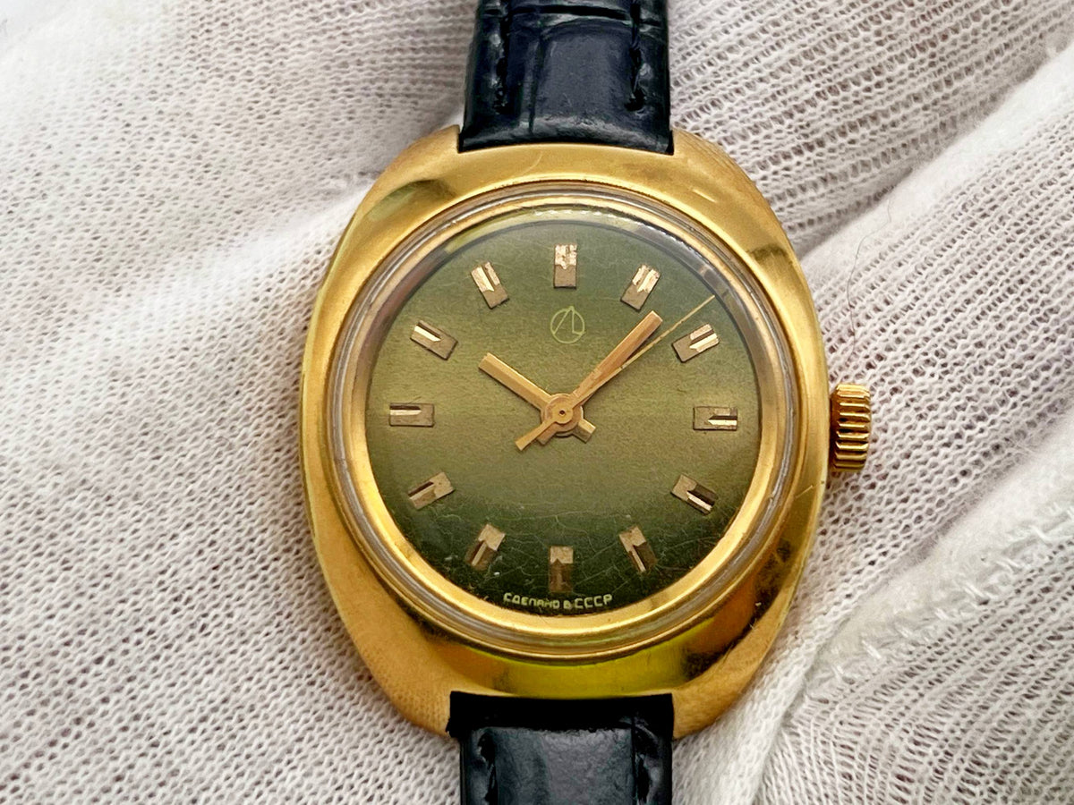Vintage LUCH 1809 AU Ladies Soviet Mechanical Watch | Gilding  Wristwatch USSR Watch