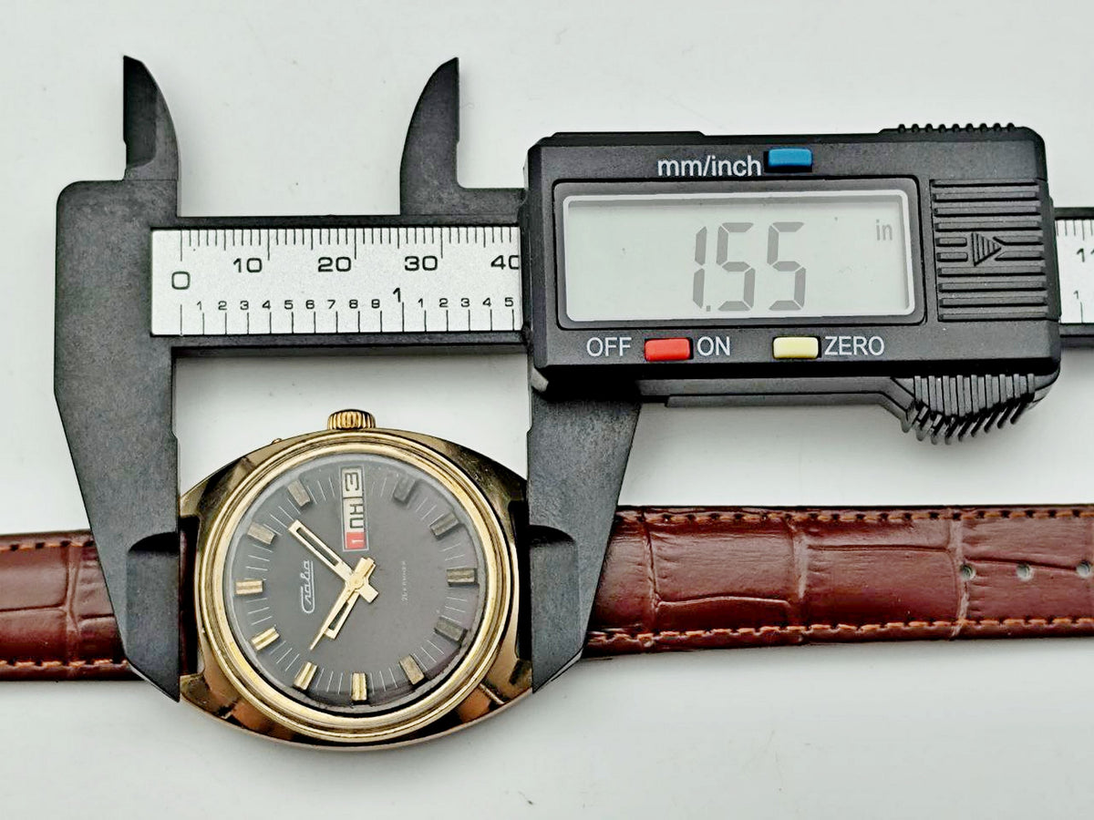 Vintage SLAVA 2428 AU10 Soviet Mechanical Watch | Gilding  Wristwatch USSR Watch