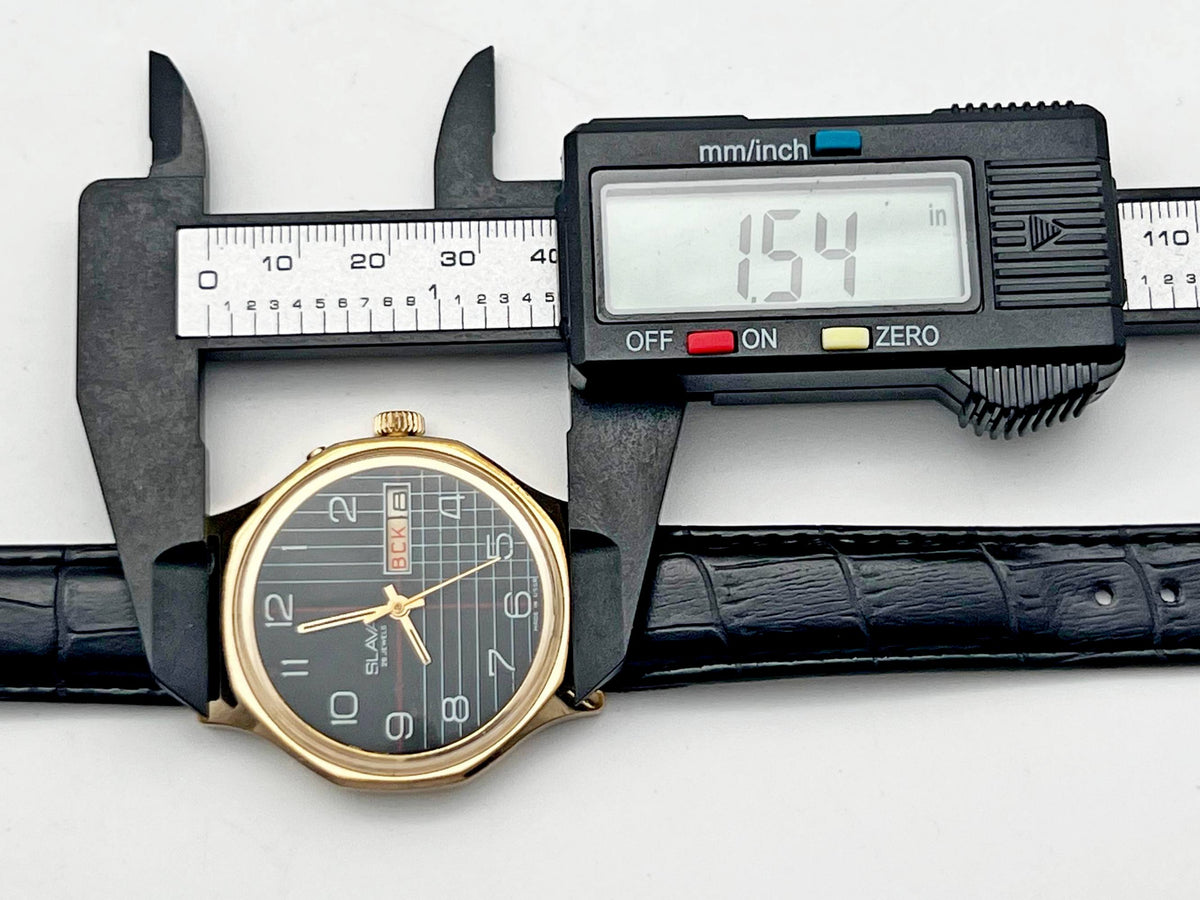 Vintage SLAVA 2428 AU Soviet Mechanical Watch | Gilding  Wristwatch USSR Watch