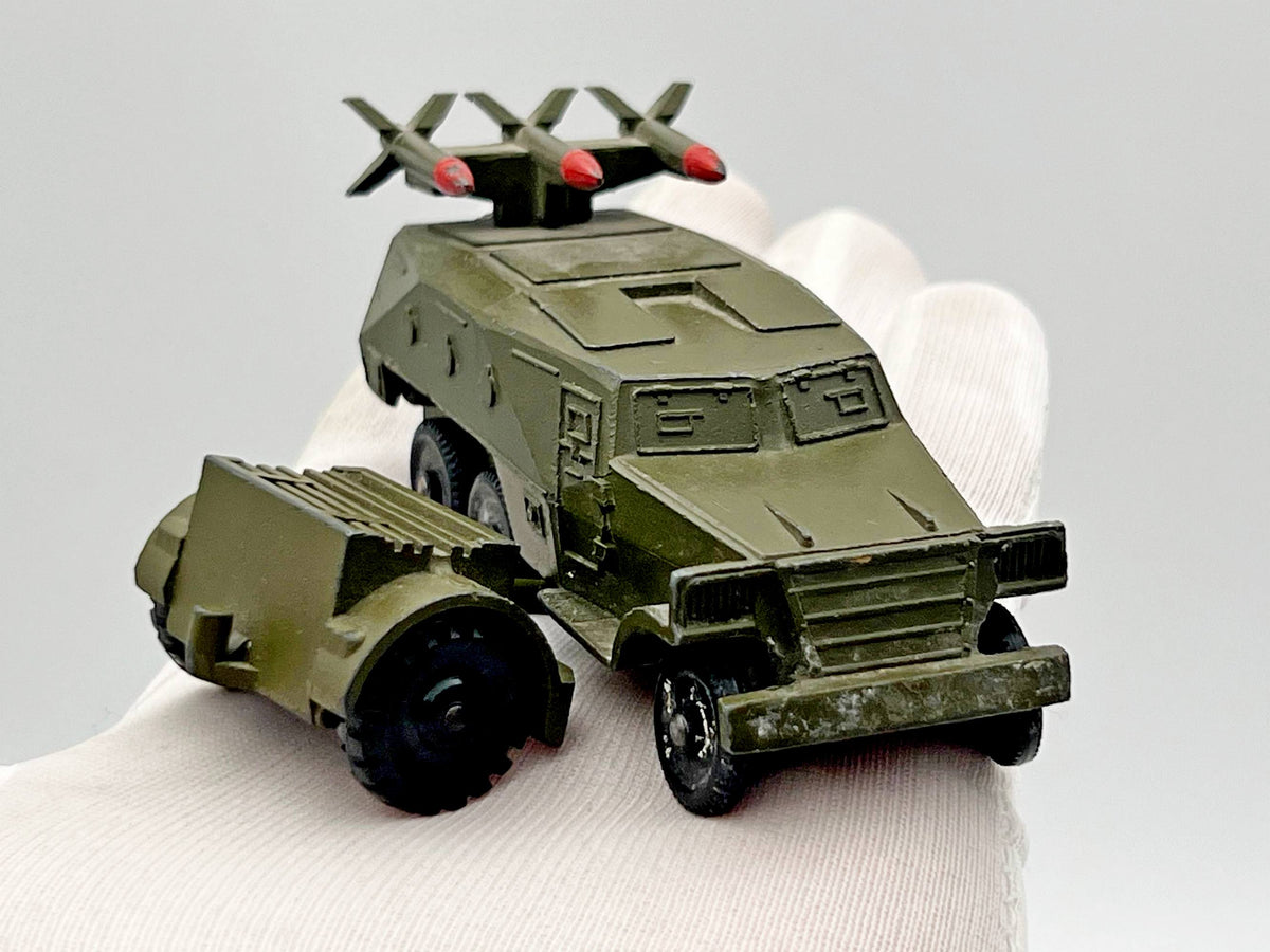 Vintage Soviet Diecast BTR-152 Anti-Tank Rocket Launcher Vehicle with Trailer Toy USSR 1980s | Tula Cartridge Works TPZ