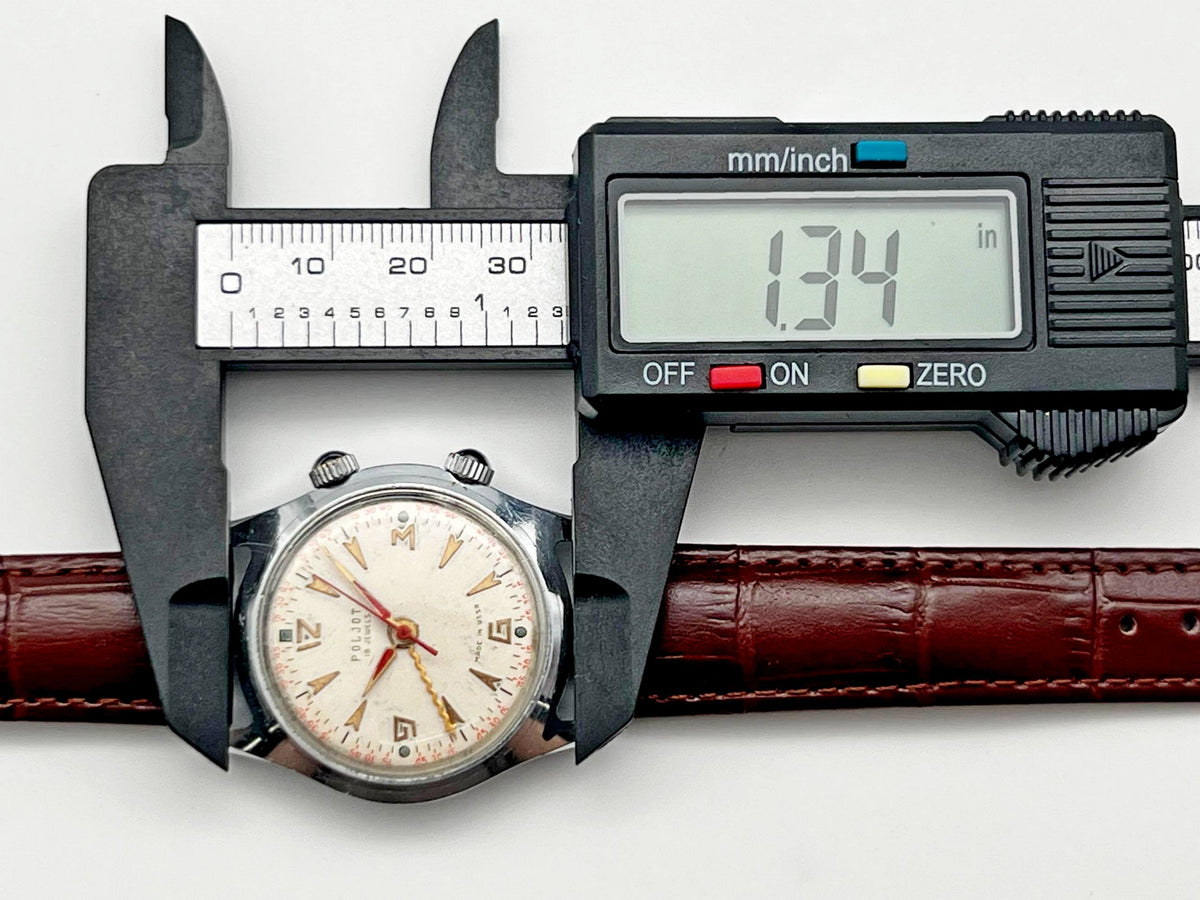 Vintage POLJOT 2612.1 Alarm Soviet Mechanical Watch |  Wristwatch USSR Watch