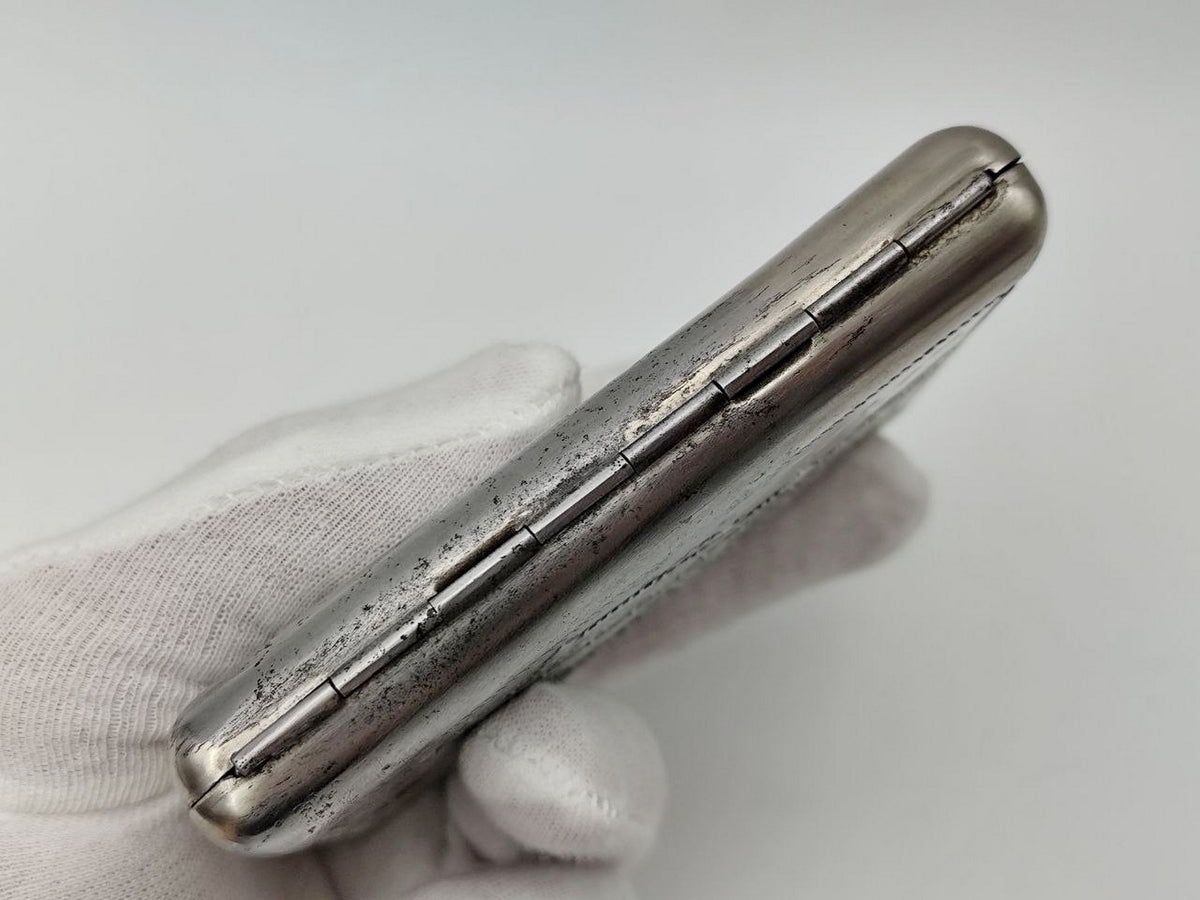 Vintage Cigarette Case Gorky City Volga View | Metal Pocket Box Soviet Tobacciana USSR