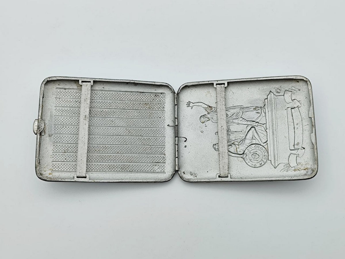 Vintage Minin and Pozharsky Monument Cigarette Case | Mosshtamp Pocket Box Soviet Tobacciana USSR