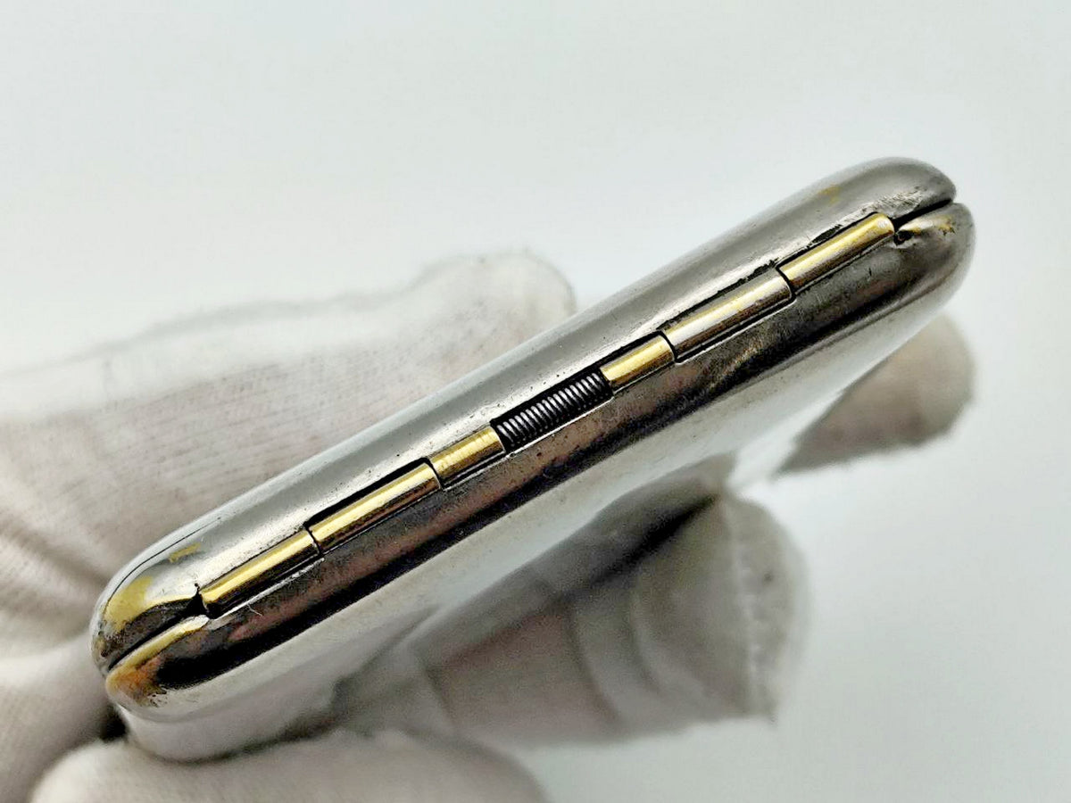Vintage Floral Rocaille Cigarette Case | Mosshtamp Plant Pocket Box Soviet Tobacciana USSR