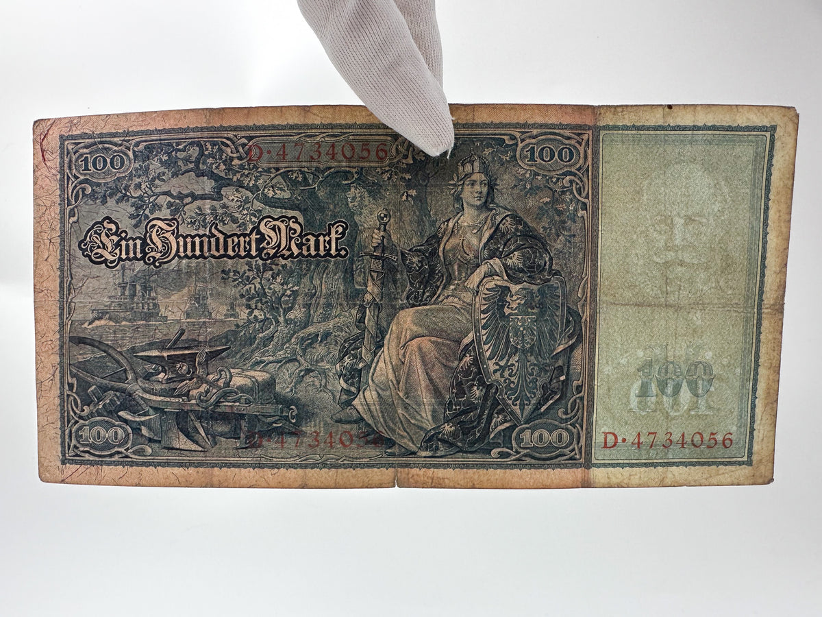 Imperial German Reichsbanknote Collection | Vintage Pre-WWI & WWI Banknotes Set of 4 (20, 100, 1000 Mark)