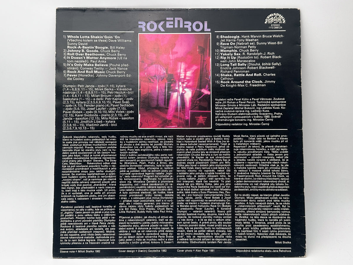 Olympic - Rock and Roll (LP, Vinyl, 1981) Supraphon Pressing Czechoslovakia