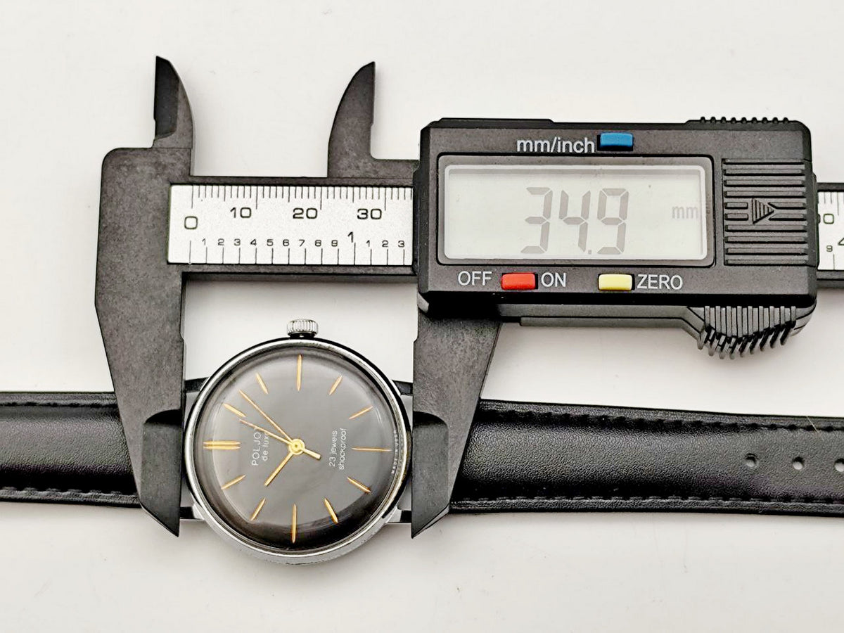 Vintage POLJOT De Luxe 2209 Ultra Slim Soviet Mechanical Watch | Rare Black Dial 23 Jewels USSR Shockproof Men's Dress Watch