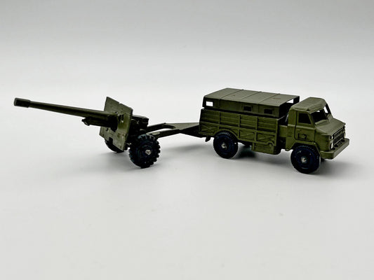 Vintage Soviet Diecast GAZ-66 Military Cargo Truck with Field Gun Toy USSR 1980s | Tula Cartridge Works TPZ